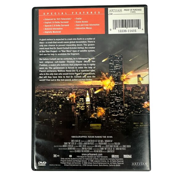 Judgment Day DVD 1999 R Ice T Suzy Amis Mario Van Peebles Artisan Home - Picture 2 of 7